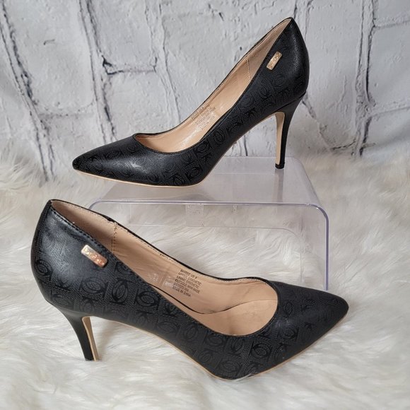bebe Shoes Bebe Saydee Womens Black Pointed Toe Stiletto Pumps High